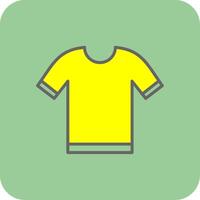 Hemd gefüllt Gelb Symbol vektor