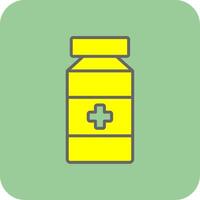 Pille Krug gefüllt Gelb Symbol vektor