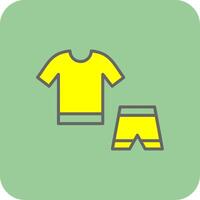 trainieren Kleider gefüllt Gelb Symbol vektor