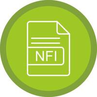 nfi Datei Format Linie multi Kreis Symbol vektor