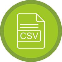 csv Datei Format Linie multi Kreis Symbol vektor