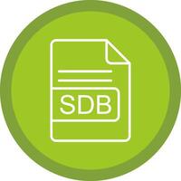 sdb Datei Format Linie multi Kreis Symbol vektor