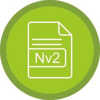 nv2 Datei Format Linie multi Kreis Symbol vektor