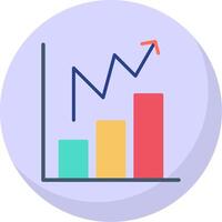 statistisk Diagram platt bubbla ikon vektor