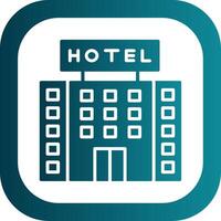 Hotel Glyphe Gradient Ecke Symbol vektor