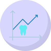 statistik platt bubbla ikon vektor