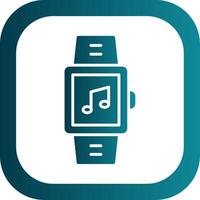 Smartwatch Glyphe Gradient Ecke Symbol vektor