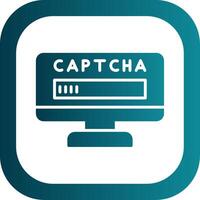 Captcha Glyphe Gradient Ecke Symbol vektor