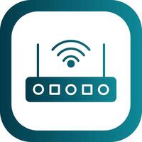 W-lan Router Glyphe Gradient Ecke Symbol vektor