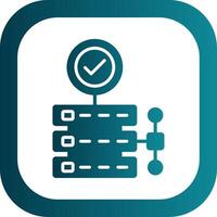 Server Glyphe Gradient Ecke Symbol vektor