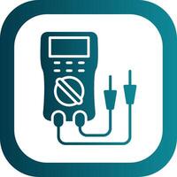 Multimeter Glyphe Gradient Ecke Symbol vektor