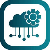 Wolke Computing Glyphe Gradient Ecke Symbol vektor