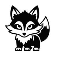 Fuchs Symbol schwarz Farbe vektor