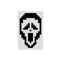 skrika mask ikon. pixel konst. vektor