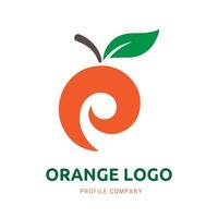 orange logotyp design för varumärke företag eller identitet vektor