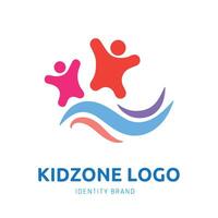 Kind Zone oder Kindergarten Logo Design zum branding und Identität vektor