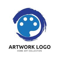 Kunst Studio Logo Design zum Verein oder Gemeinschaft vektor