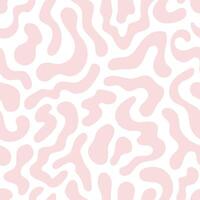 pastell rosa abstrakt sömlös mönster med kurvig former vektor