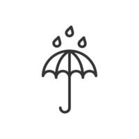 Regenschirm Symbol. Wetter Schutz Symbol, Wetter, Klima, Luft Symbol vektor