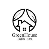 grünes Haus-Logo-Design vektor