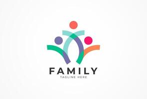 Menschen Logo Design, Familie Gemeinschaft Mensch Logo Vorlage Element, Illustration vektor