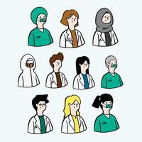 läkare och sjuksköterskor illustration vektor