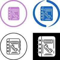 Telefonbuch-Icon-Design vektor