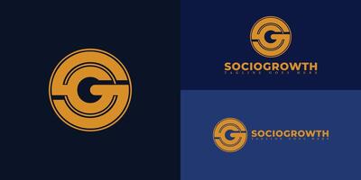 abstrakt Initiale Kreis Brief sg oder gs Logo im Gold Farbe isoliert auf mehrere Hintergrund Farben. das Logo ist geeignet zum Geschäft und Beratung Unternehmen Symbol Logo Design Inspiration Vorlagen. vektor