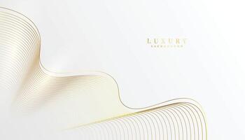 Weiß Hintergrund mit golden Linien. Luxus Prämie Hintergrund vektor