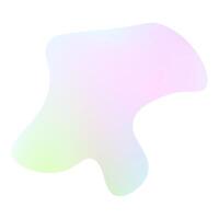 suddig lutning klistermärke. abstrakt geometrisk form Färg neon element i trendig 90-talet, 00-talet psychedelic stil. holografiska regnbåge illustration. design objekt för kort, annonser, text, promo vektor