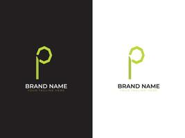 p minimal Geschäft Symbol Logo Design vektor