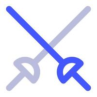 fäktning svärd ikon för webb, app, infografik, etc vektor