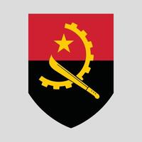 Angola Flagge im Schild gestalten vektor