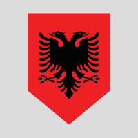 albania flagga i skydda form ikon vektor