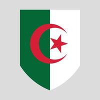 algeriet flagga i skydda form ikon vektor