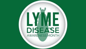 Lyme Krankheit Bewusstsein Monat beobachtete jeder Jahr im dürfen. Vorlage zum Hintergrund, Banner, Karte, Poster mit Text Inschrift. vektor