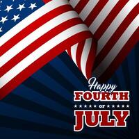 glücklich vierte von Juli Unabhängigkeit Tag USA Hintergrund Design Illustration vektor