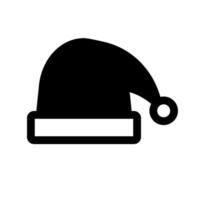 Santa claus Hut Silhouette Symbol. Weihnachten. vektor