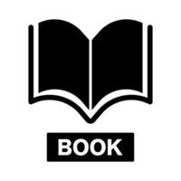 Buch Silhouette Symbol. lesen und Lernen. vektor