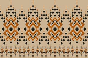 Ikat Stammes- indisch nahtlos Muster. ethnisch aztekisch Stoff Teppich Mandala Ornament einheimisch Boho Chevron textil.geometrisch afrikanisch amerikanisch orientalisch traditionell Illustrationen. Stickerei Stil. vektor