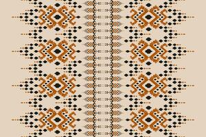 Ikat Stammes- indisch nahtlos Muster. ethnisch aztekisch Stoff Teppich Mandala Ornament einheimisch Boho Chevron textil.geometrisch afrikanisch amerikanisch orientalisch traditionell Illustrationen. Stickerei Stil. vektor