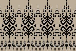 Ikat Stammes- indisch nahtlos Muster. ethnisch aztekisch Stoff Teppich Mandala Ornament einheimisch Boho Chevron textil.geometrisch afrikanisch amerikanisch orientalisch traditionell Illustrationen. Stickerei Stil. vektor