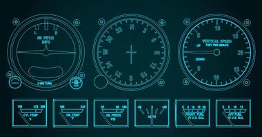 Flugzeug Steuerung Panel Zeichnung vektor