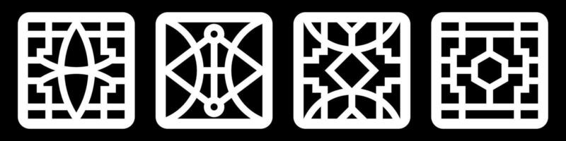 einfach geometrisch Muster zum Hintergrund, Dekoration, Tafel, und cnc Schneiden vektor