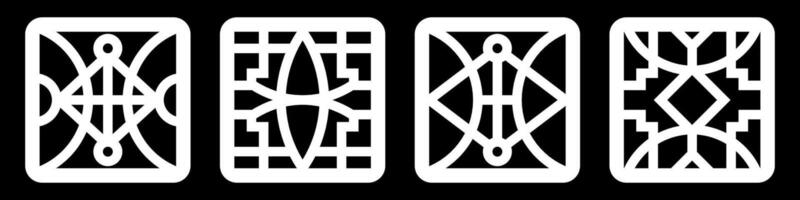 einfach geometrisch Muster zum Hintergrund, Dekoration, Tafel, und cnc Schneiden vektor