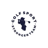 Golf Verein Sport Symbole und Abzeichen vektor