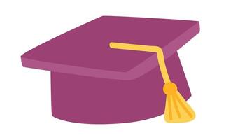 gradering hatt i platt design. traditionell symbol på diplom prestation. illustration isolerat. vektor