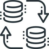 lagring data ikon symbol bild för databas illustration vektor