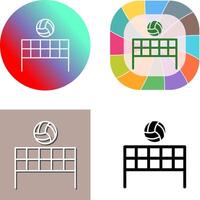 Beach-Volleyball-Icon-Design vektor