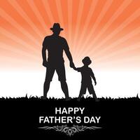Lycklig fars dag hälsning kort fäder dag social media posta fira vektor
